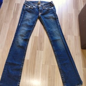 Like New True Religion Women's Straight Blue Jeans
